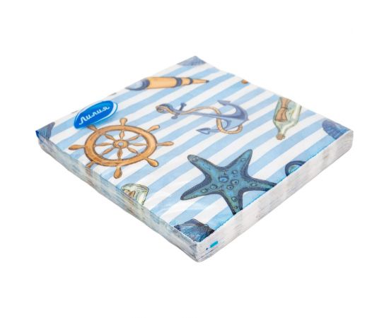 Бумажные салфетки Лилия Морская прогулка 33x33 см, 2 слоя, 20 листов 8028 – изображение 3