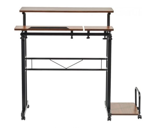 Многофункциональный стол BRADEX Shuttle 80x58x80-130 см, темное дерево, чёрный FR 0690 – изображение 3