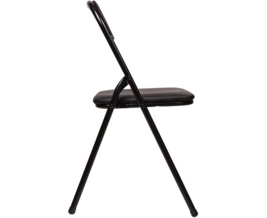 Складной стул для дома и офиса BRABIX Golf CF-007 черный каркас, кожзам черный, 531565 – изображение 3