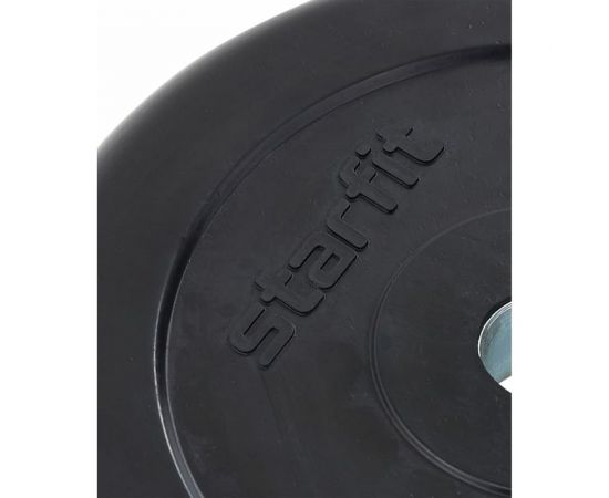 Обрезиненный диск Starfit BB-202 10 кг, d=26 мм, стальная втулка, черный УТ-00018807 – изображение 3