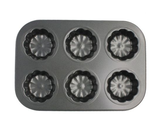 Форма для выпечки КОШКИН ДОМ 6 ячеек для кексов, с антипригарным покрытием 50-18-002 – изображение 3