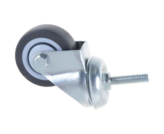 Поворотное колесо Brante 50 мм на штыре М8 серая резина NF-0123 104950 – изображение 3