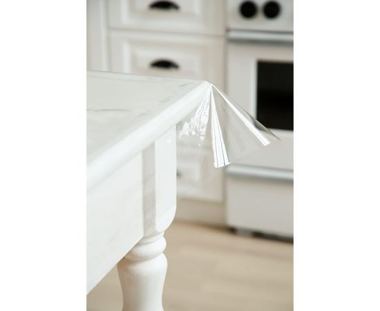 Скатерть Домовой Прошка гибкое стекло ПВХ 0,5 мм, размер 140x80 см 10169 – изображение 4