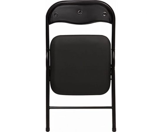 Складной стул для дома и офиса BRABIX Golf CF-007 черный каркас, кожзам черный, 531565 – изображение 4