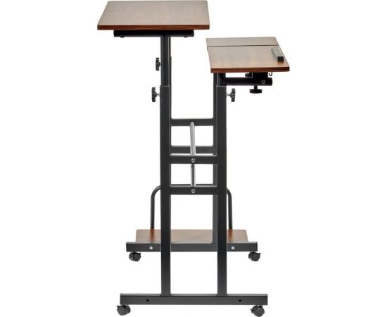 Многофункциональный стол BRADEX Shuttle 80x58x80-130 см, темное дерево, чёрный FR 0690 – изображение 4