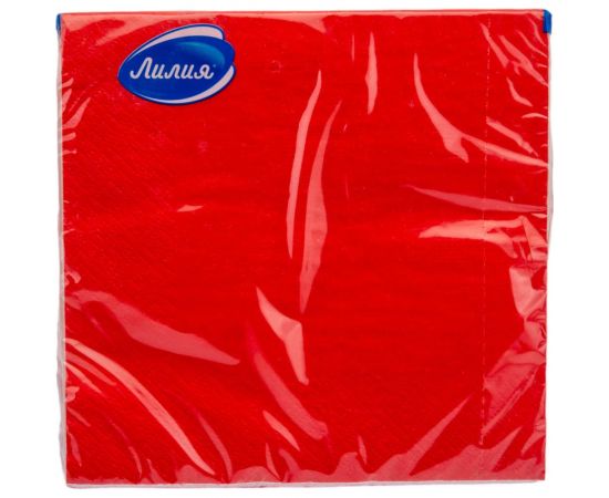 Бумажные салфетки Лилия 33x33, красный, 2 слоя, 20 листов 735 – изображение 4