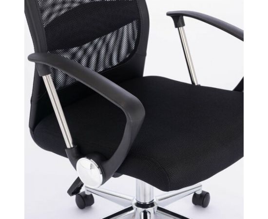 Офисное кресло BRABIX Flight R EX-541, хром, ткань TW, сетка, черное 532517 – изображение 5