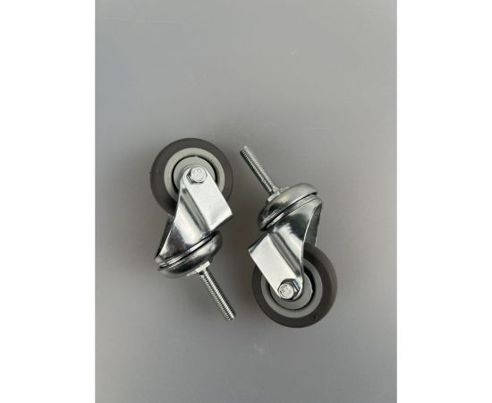 Поворотное колесо Brante 50 мм на штыре М8 серая резина NF-0123 104950 – изображение 5