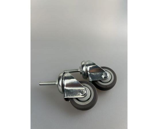 Поворотное колесо Brante 50 мм на штыре М8 серая резина NF-0123 104950 – изображение 6