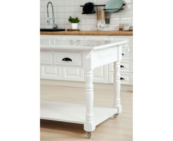 Скатерть Домовой Прошка гибкое стекло ПВХ 0,5 мм, размер 140x80 см 10169 – изображение 6