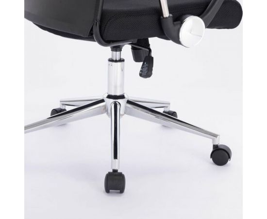 Офисное кресло BRABIX Flight R EX-541, хром, ткань TW, сетка, черное 532517 – изображение 7