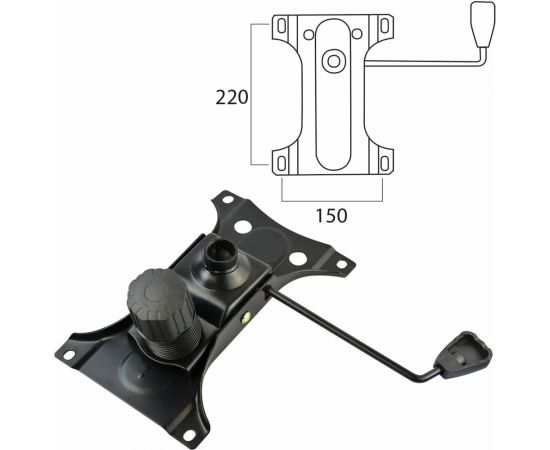 Механизм качания для кресла BRABIX "Топ-ган" 150x220 мм 532523 – изображение 7
