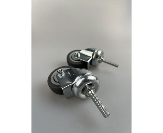 Поворотное колесо Brante 50 мм на штыре М8 серая резина NF-0123 104950 – изображение 7