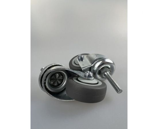 Поворотное колесо Brante 50 мм на штыре М8 серая резина NF-0123 104950 – изображение 8