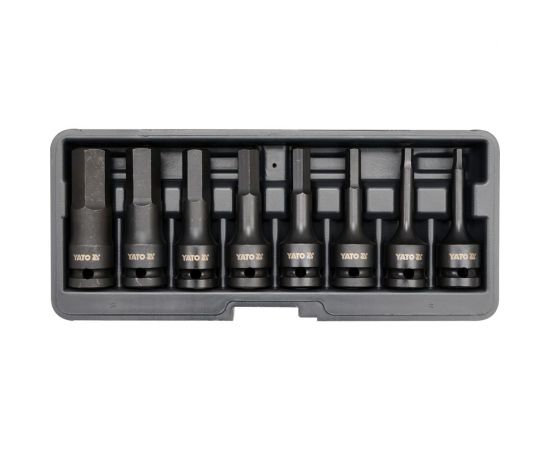 Набор ударных головок-бит HEX 8 шт, 1/2"" YATO YT-1066 