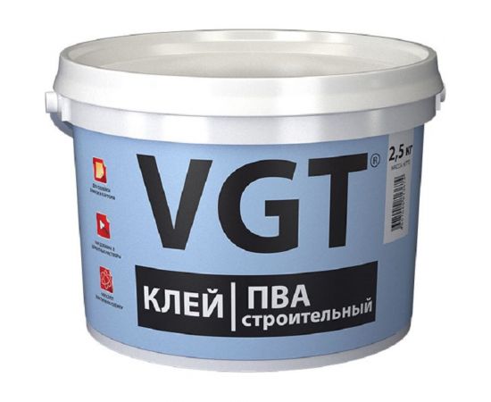 Клей ПВА VGT строительный 10 кг 11604910 