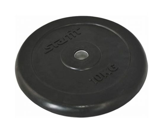Обрезиненный диск Starfit BB-202 10 кг, d=26 мм, стальная втулка, черный ЦБ-00001413 
