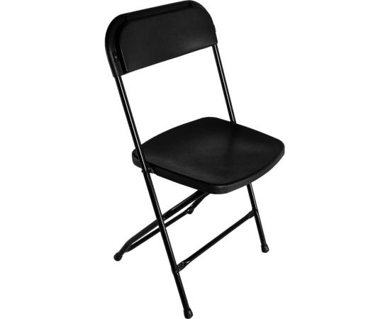 Складной стул для дома и офиса BRABIX Golf CF-002, черный каркас, пластик черный, 531563 