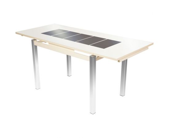 Стол AURORA шанхай каре, кремовый, стекло молочное, рисунок коричневый 100325 – изображение 2