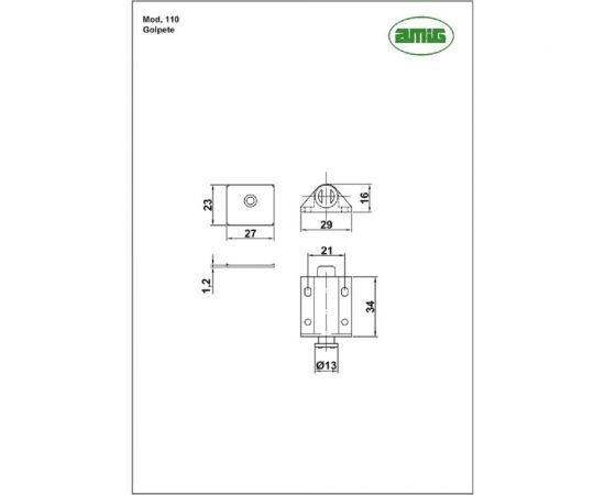 Магнитная защелка с пружиной Amig белая 110 BL – изображение 2