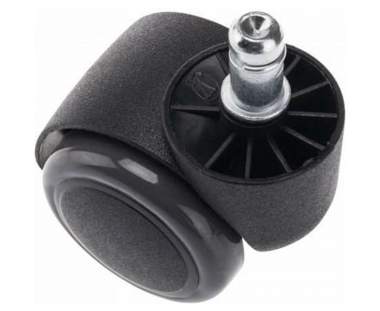 Колеса ролики для кресла BRABIX прорезиненные, комплект, 5 шт, шток d11 мм, черные, в коробе 532009 – изображение 2