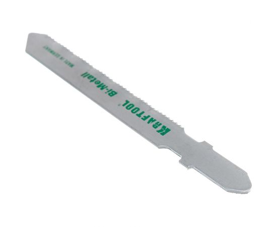 Пилки KRAFTOOL для эл/лобзика, Bi-Metall, по металлу, 1,5-2мм, EU-хвост., шаг 1,2мм, 55мм, 2шт 159555-1,2 – изображение 2