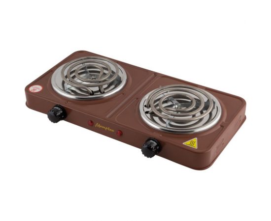 Электроплитка Матрёна МА-062, коричневый, ТЭН, 2 конфорки 006058 – изображение 2