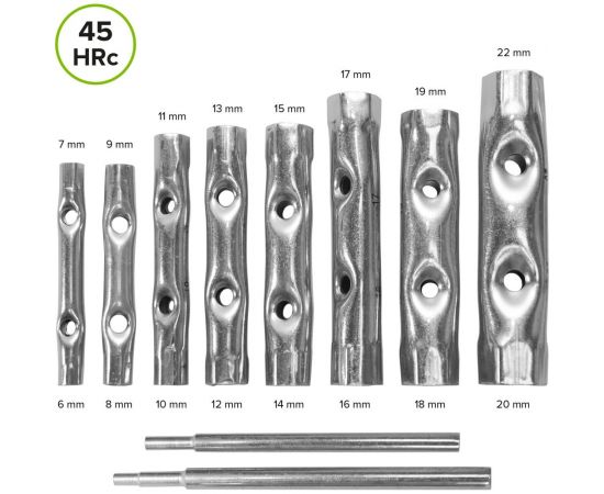 Набор трубчатых торцевых ключей Политех 8 штук, 6-22 мм 2807532 – изображение 2