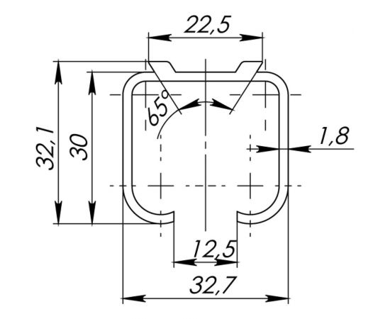 Верхняя направляющая ARMADILLO Comfort R 60/80/1,8/3000 track (3 м) 37083 – изображение 2