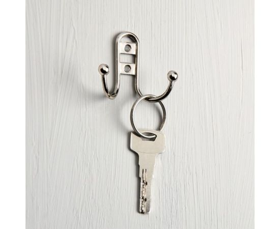 Крючок-вешалка ТУНДРА двухрожковый (арт.220L) LIGHT, цвет хром 4645206 – изображение 3