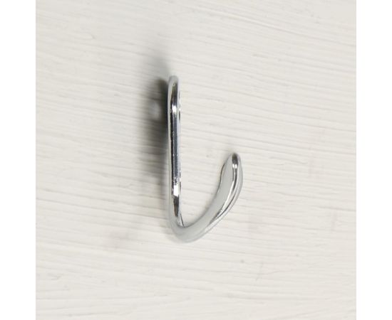 Мебельный крючок ТУНДРА KM207CP, двухрожковый, цвет хром 1866178 – изображение 4