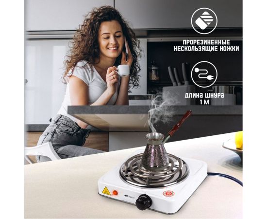 Одноконфорочная электроплитка СОКОЛ 1.0 кВт/220В ТЭН 70-0101-1 – изображение 5