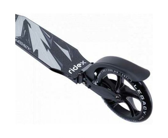 Самокат 2-х колесный RIDEX Legacy 250/200 мм, ручной тормоз, черный УТ-00018379 – изображение 6