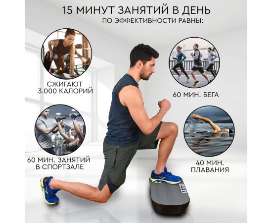 Виброплатформа-тренажер для похудения Planta Vibra Slim VP-02, ультратонкая – изображение 8