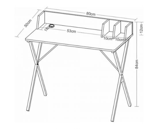 Стол на металлокаркасе BRABIX LOFT CD-007 641227 – изображение 10