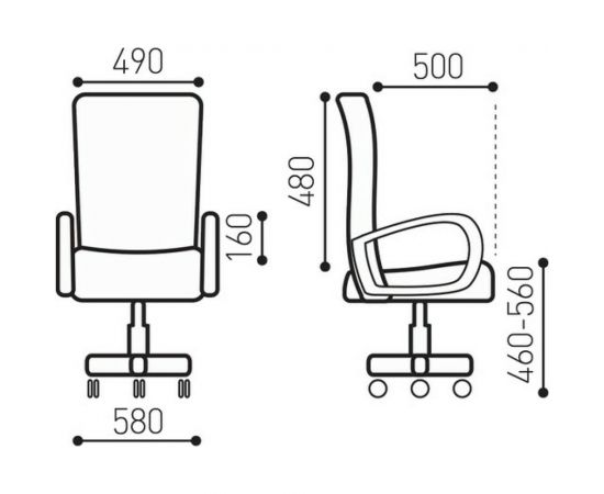 Компьютерное офисное кресло BRABIX Next MG-318, с подлокотниками, хром 531834 – изображение 10