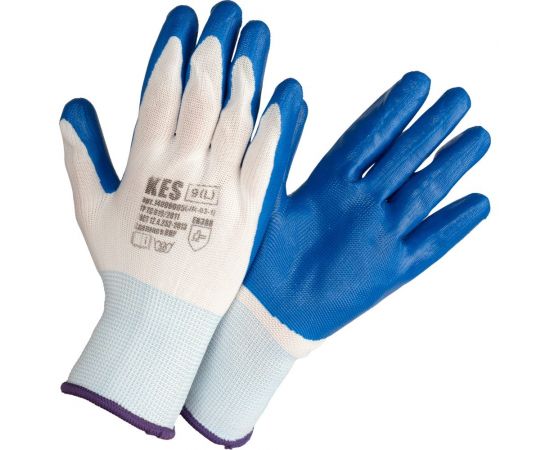 Перчатки из полиэстера КЭС, гладкий нитрильный облив ладони, размер 9/L 14000003 JR-02-1 