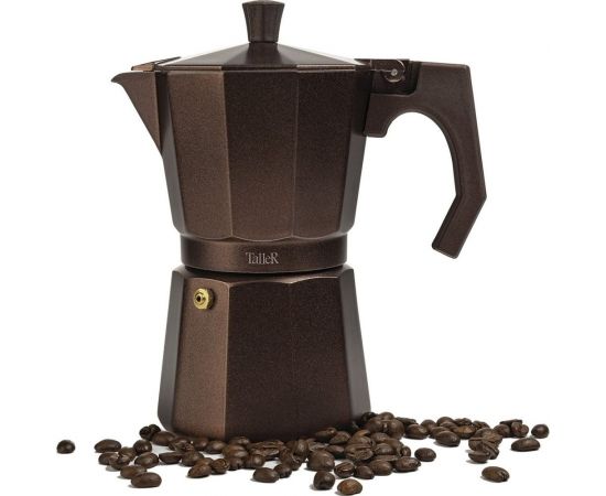 Гейзерная кофеварка TALLER 300 мл, черный + коричневый TR-11322 