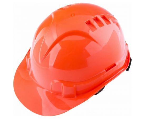 Каска Pegas pneumatic оранжевая, с храповым механизмом 130543 