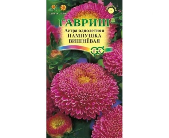 Астра ГАВРИШ Пампушка вишневая, однолетняя помпонная, 0,3 г 10006540 
