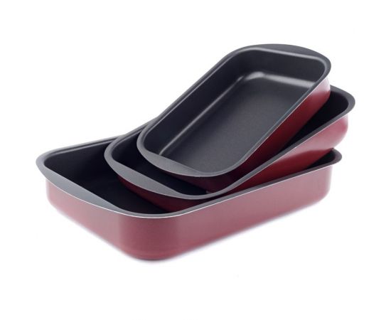 Набор противней Демидовский 290x200x50 мм, 340x240x60 мм, 395x270x65 мм СЭ-062 