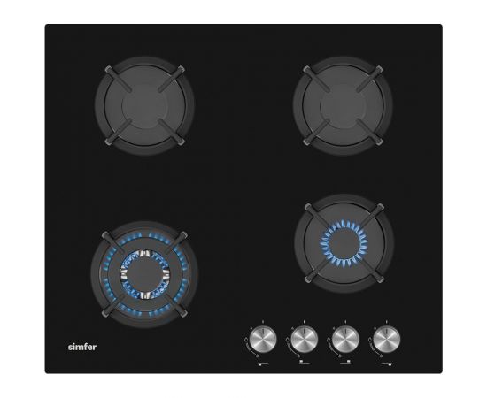 Газовая варочная панель SImfer газ-контроль, WOK-конфорка H60N41B571 