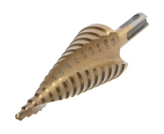 Сверло ступенчатое PRO (4-32 мм; HSS, TiN; SDS-plus; спиральный профиль) ТУНДРА 6937307 