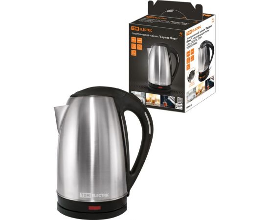 Электрический чайник TDM Гермес Плюс нержавеющая сталь, 2.5 л, 2000 Вт SQ4001-0006 