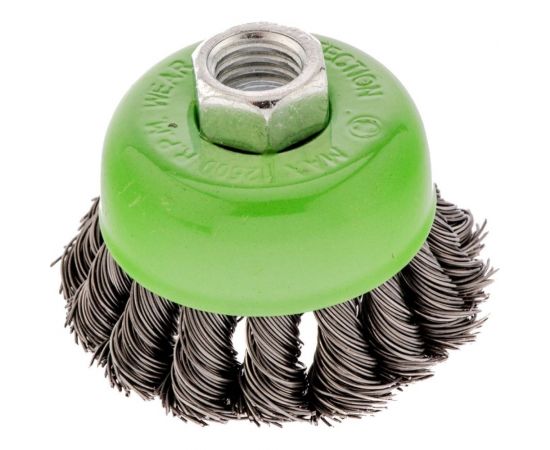 Щетка чашка (65 мм; М14; крученая проволока 0.5 мм) для УШМ СИБРТЕХ 746207 