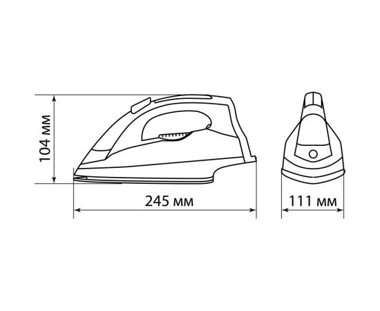 Утюг TDM Меркурий 1, 2200 Вт, керамика, вертикальное отпаривание SQ4010-0001 – изображение 11