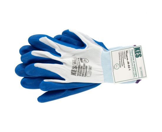 Перчатки из полиэстера КЭС, гладкий нитрильный облив ладони, размер 9/L 14000003 JR-02-1 – изображение 2