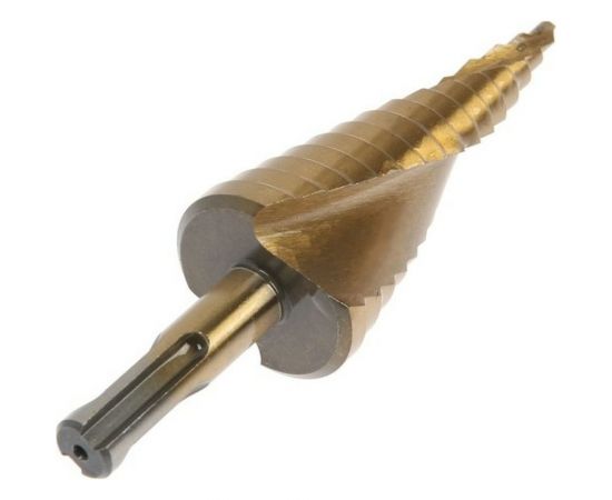 Сверло ступенчатое PRO (4-32 мм; HSS, TiN; SDS-plus; спиральный профиль) ТУНДРА 6937307 – изображение 2