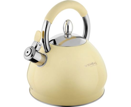Чайник со свистком VENSAL Vanille 3.0 л, ручка из нержавеющей стали и силикона VS3005 – изображение 2
