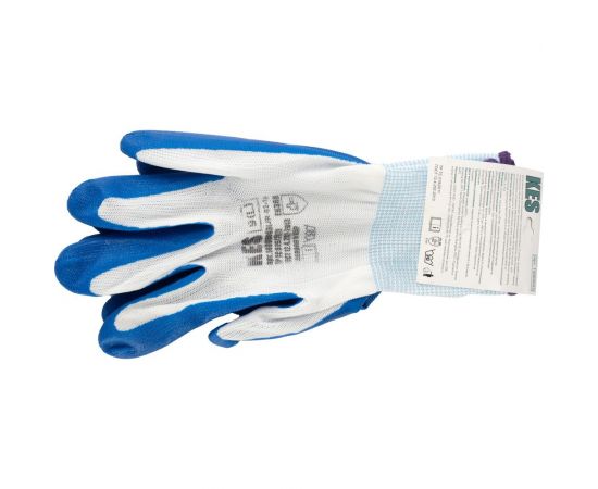 Перчатки из полиэстера КЭС, гладкий нитрильный облив ладони, размер 9/L 14000003 JR-02-1 – изображение 3
